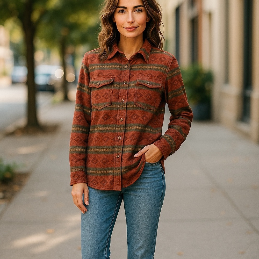 Vintage Boho Button Down Shirt
